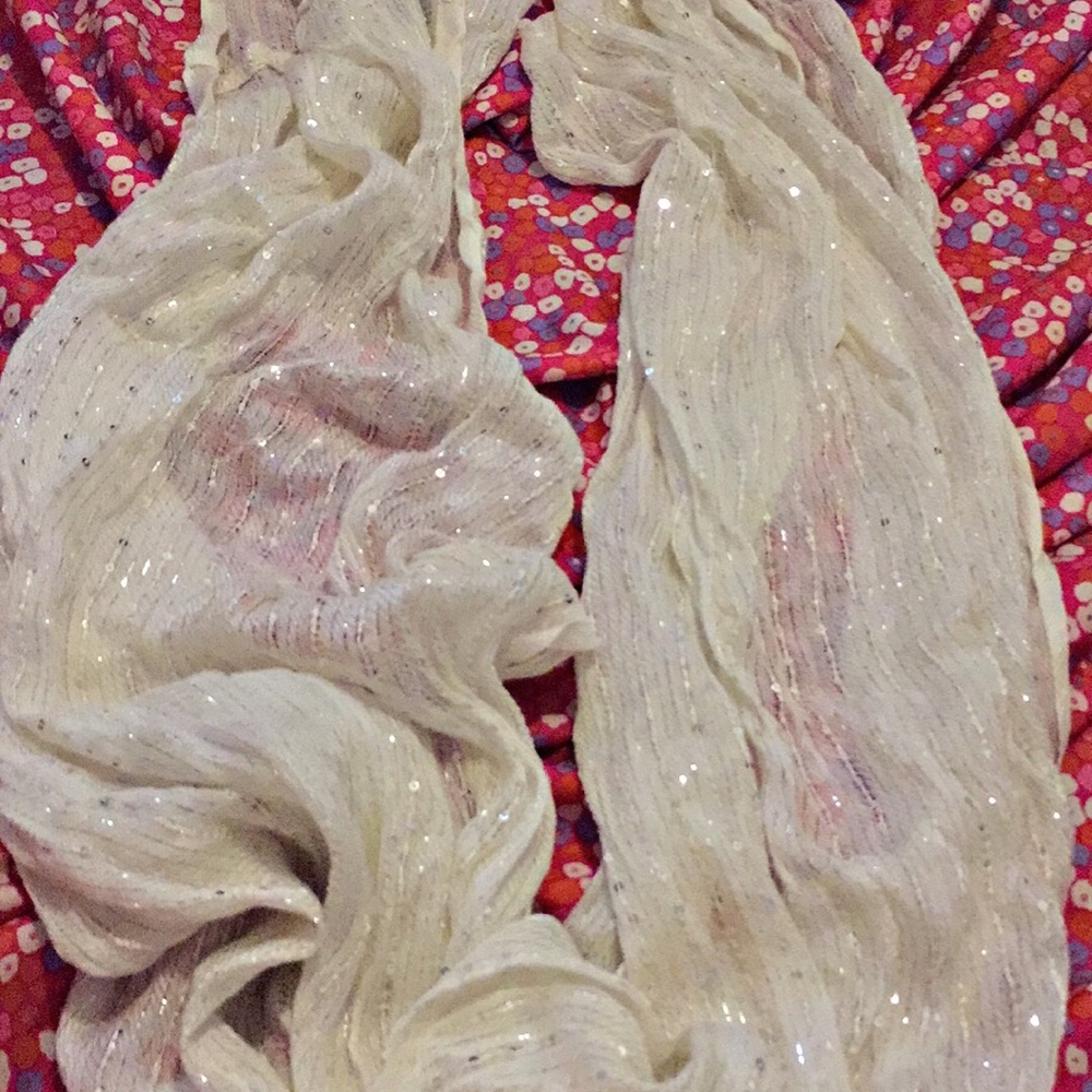 Cato cream sequin scarf